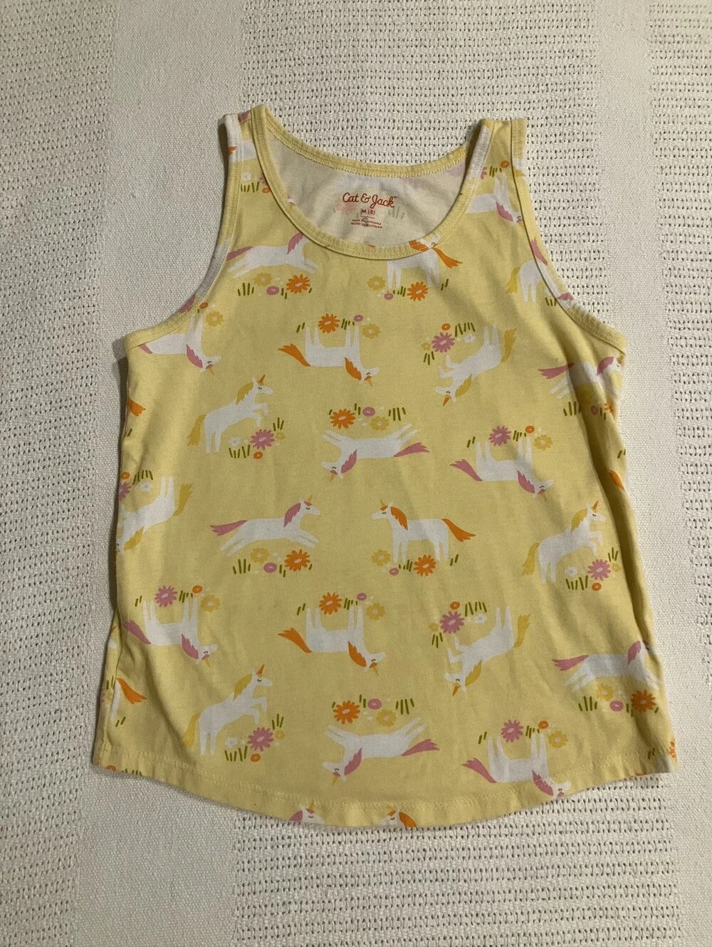 $2 If Bundled. Cat & Jack Pale Yellow Unicorn Print Tank